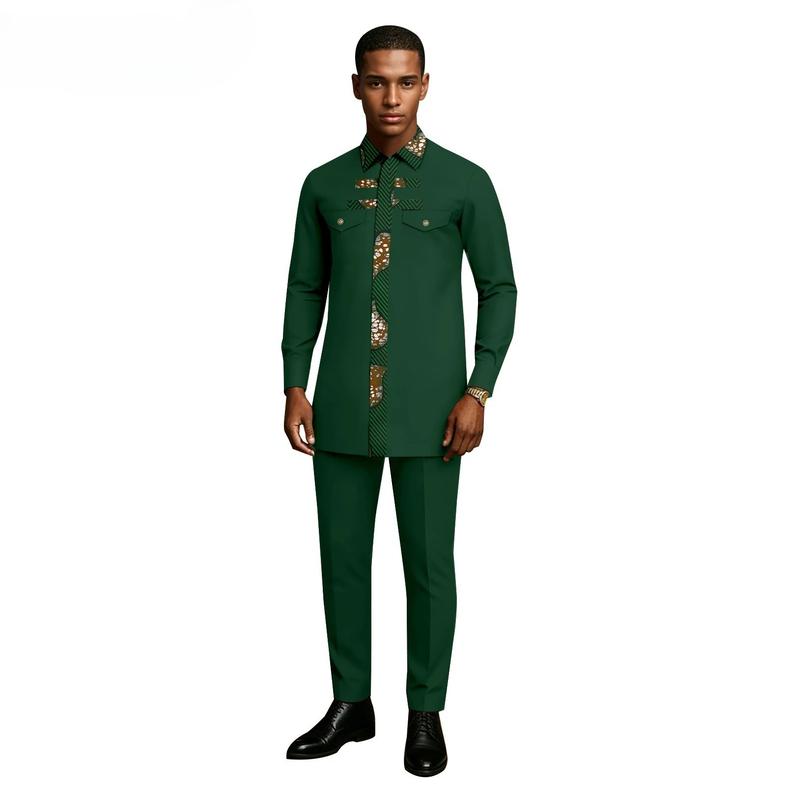 

Высококачественные, стильные и модные мужские повседневные костюмы с уникальным дизайном. Мужской деловой повседневный комплект из 2 предметов: рубашка + брюки