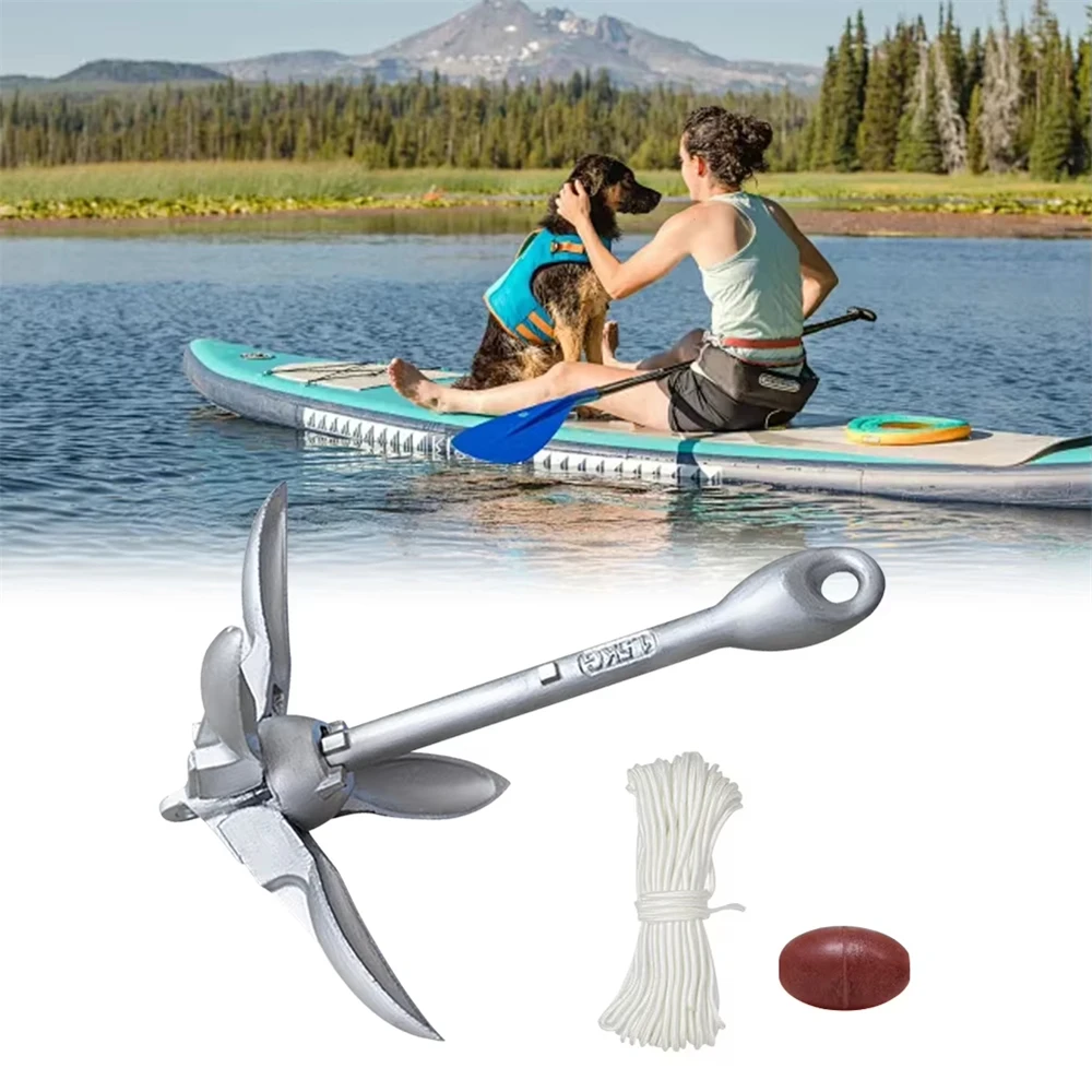 1,5 kg Edelstahl Klappanker für Kajak, Marine, Kanu, Boot, Grapnel, Floß, Angelboot – Bootszubehör
