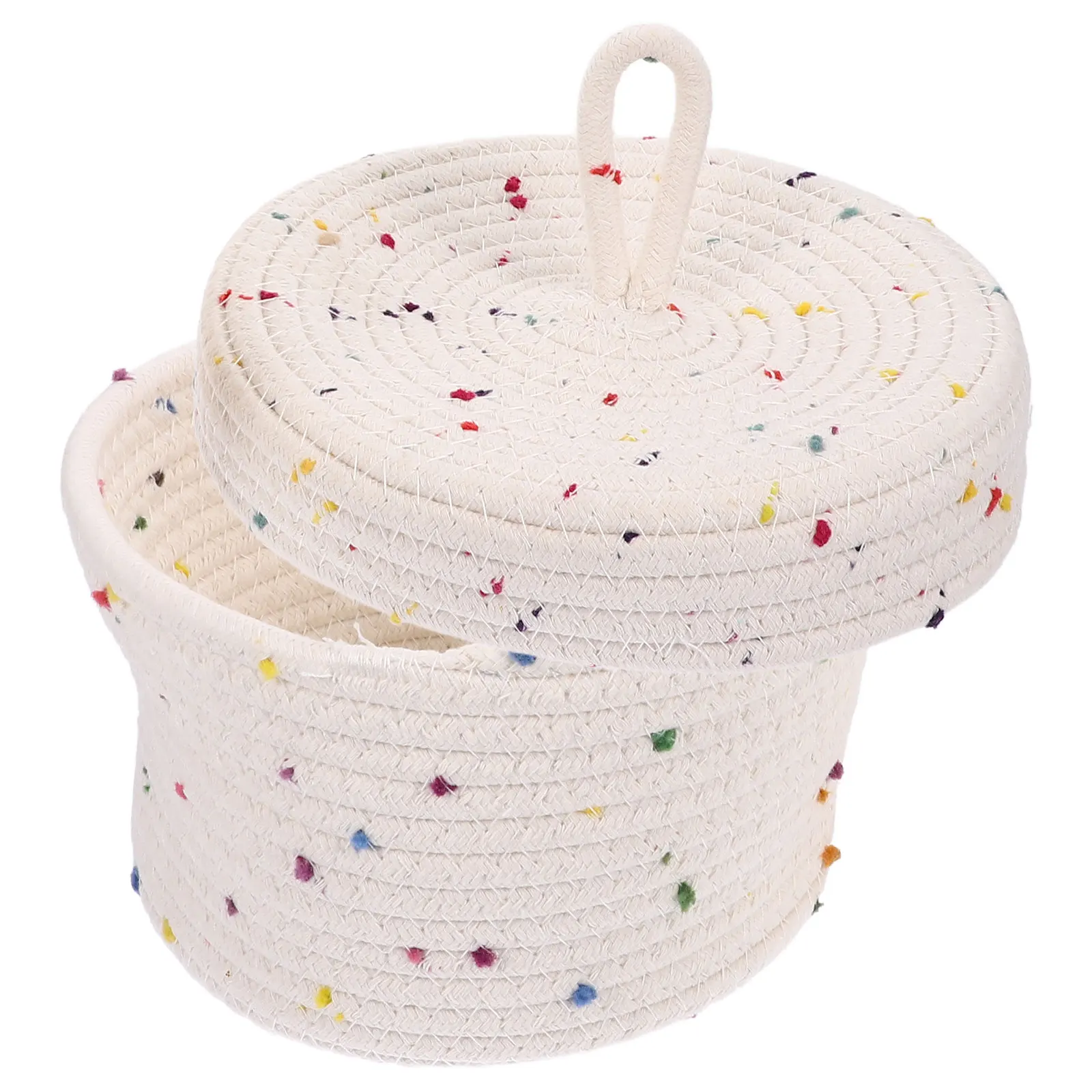 

Cotton Rope Baskets Storage Box Lid Multifunctional Home ganizer Basket Woven Baskets Dormitory Storage Boxes