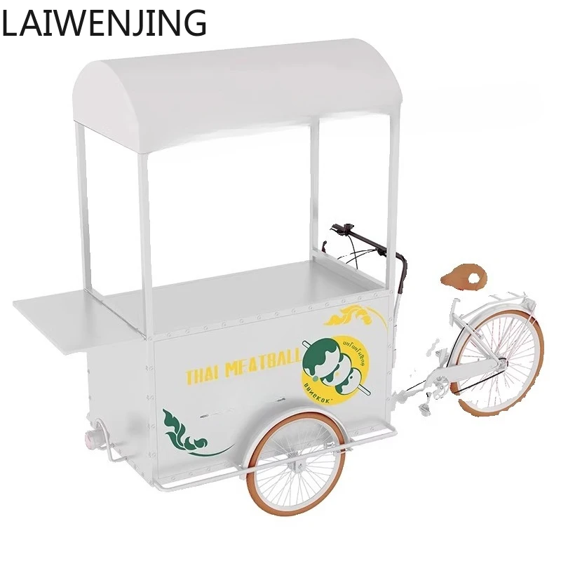 

HLZ Outdoor Food Night Market Stall Promotions Snack Cart Mobile Ice Cream Mobile Vending Cart