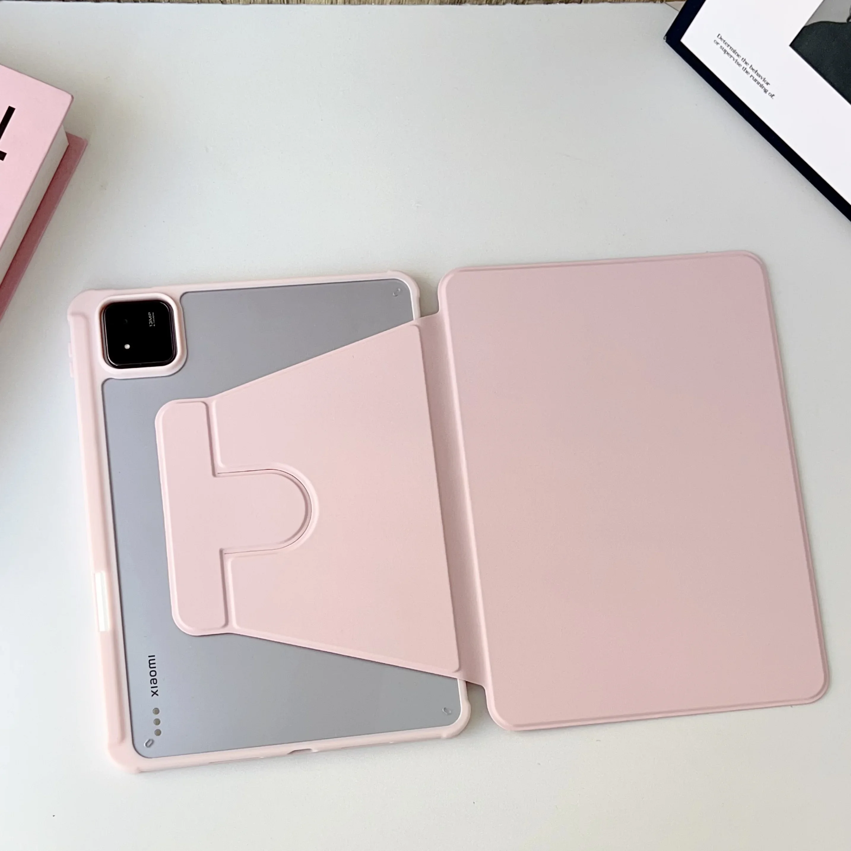 

Case for Xiaomi Redmi Pad 2 11 inch 2025 Acrylic + PU Adjustable Bracket Tablet Cover for Redmi Pad2 11" with Pen Slot