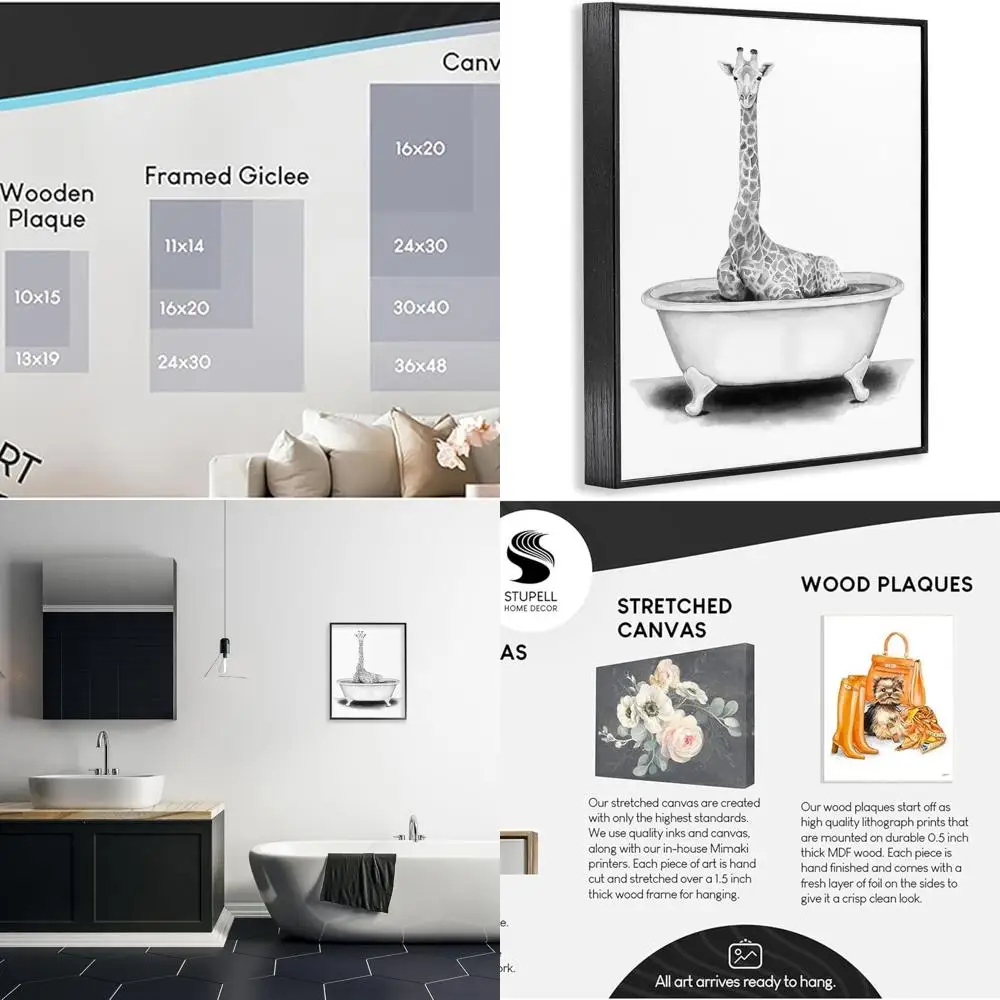 Rachel Neiman's Humorvolle Giraffenwanne, 16 x 20, schwarzer Rahmen