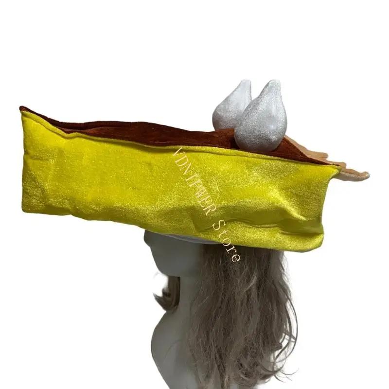 Funny Pumpkin Pie Hat Costume Accessories Headwear For Halloween Thanksgiving D08E