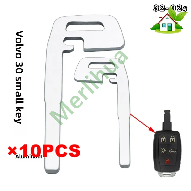 FOR Volvo C30 S40 Old Model 2004‑on Smart Card Emergency Insert Uncut Key Blade, Spare Mechanical Replacement Key