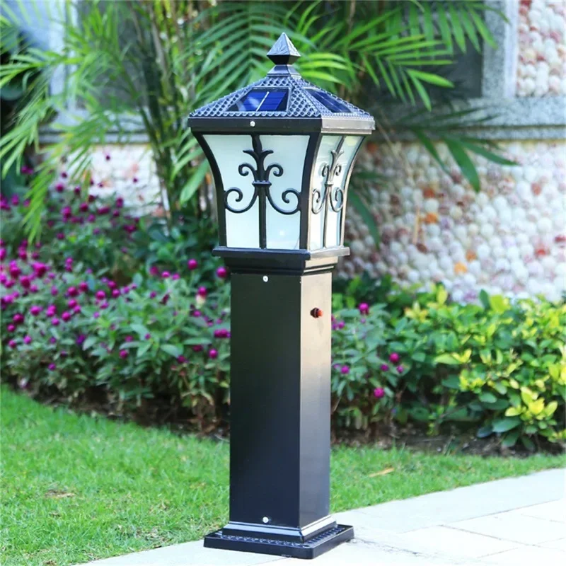 GISELLE Outdoor Solar Lawn Light Retro Garden Lamp Fixture LED Waterproof Decorative for Home Courtyard
