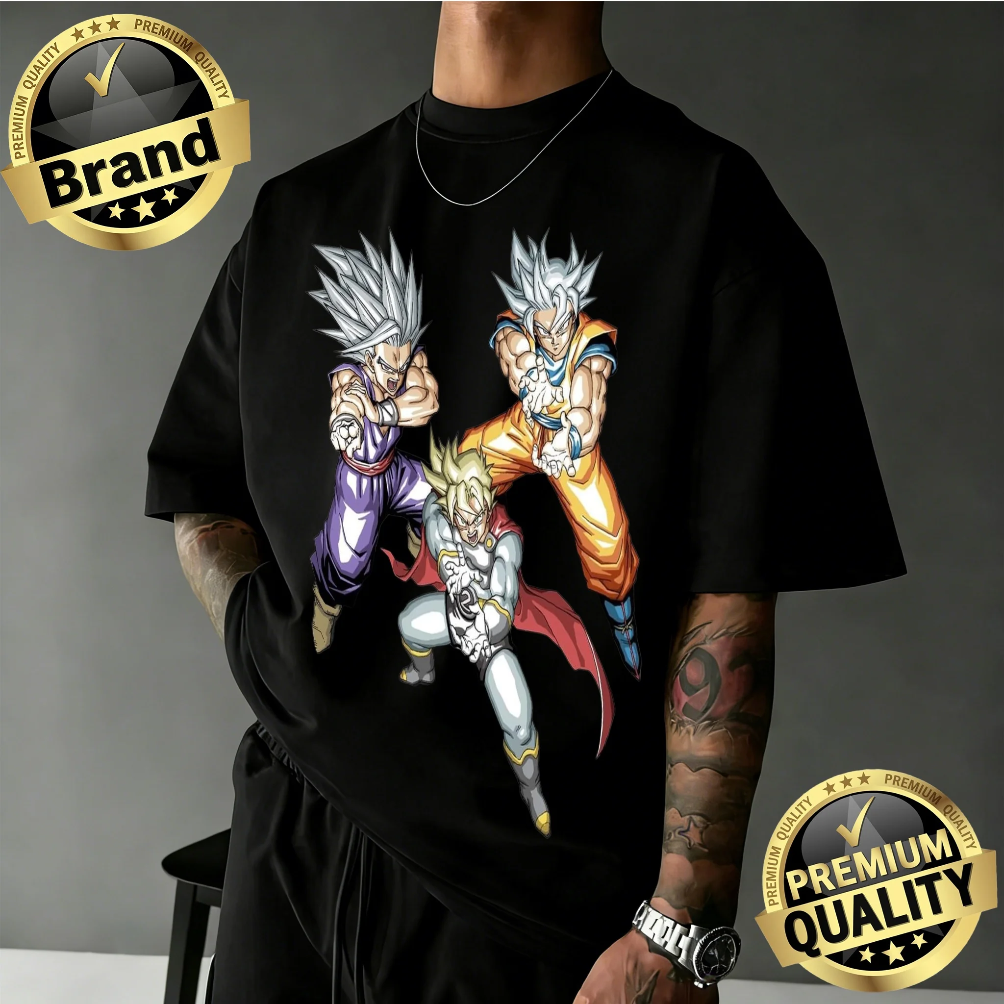 2026 Sommer Klassisches Dragon Ball T-Shirt 100% Baumwolle Oversized Beast Gohan & Ultra Instinct Goku Druck Retro Lässiger Schnitt Unisex