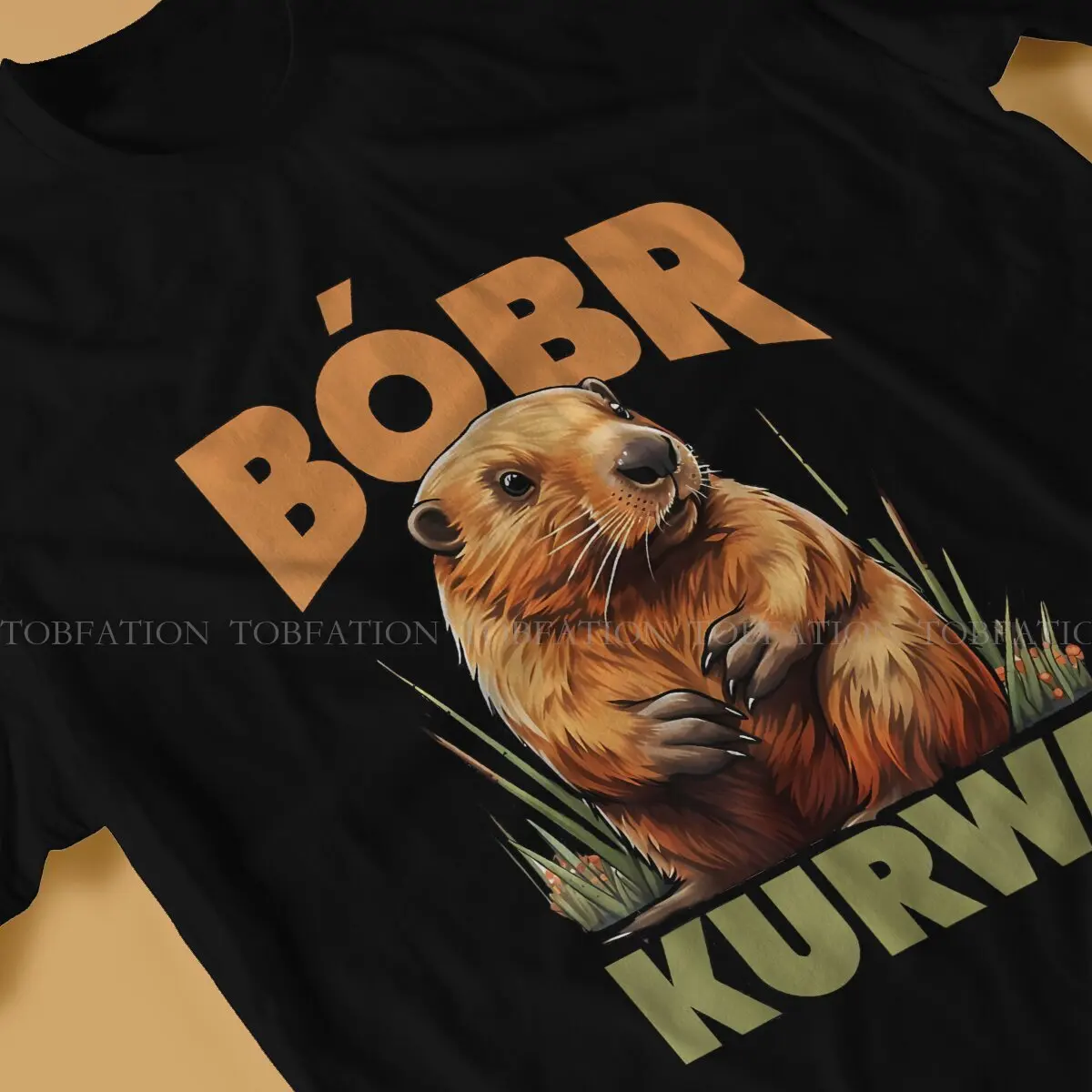 Beaver Newest TShirts Kurwa Bobr Bober Men Harajuku Pure Cotton Tops T Shirt Round Neck 