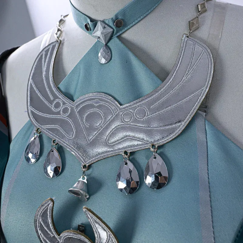 

DY20IN STOCK Lanyan Cosplay Costume Game Genshin Impact LAN YAN Cosplay Costume Shoes Wig Full Set Role Play Carnival Props25