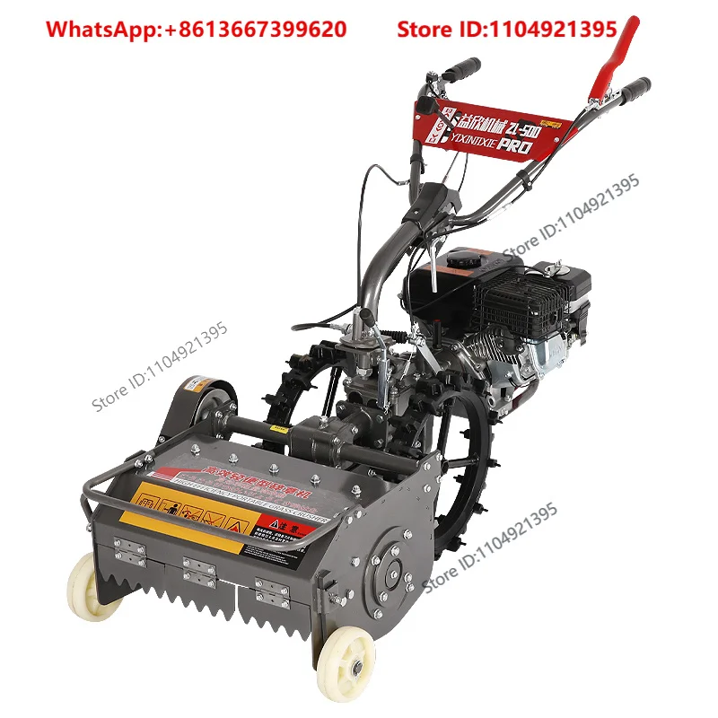 Direct-connected grass shredder, hand-pushed gas-oline straw shredder, agricultural orchard weeding self-propelled lawn mower