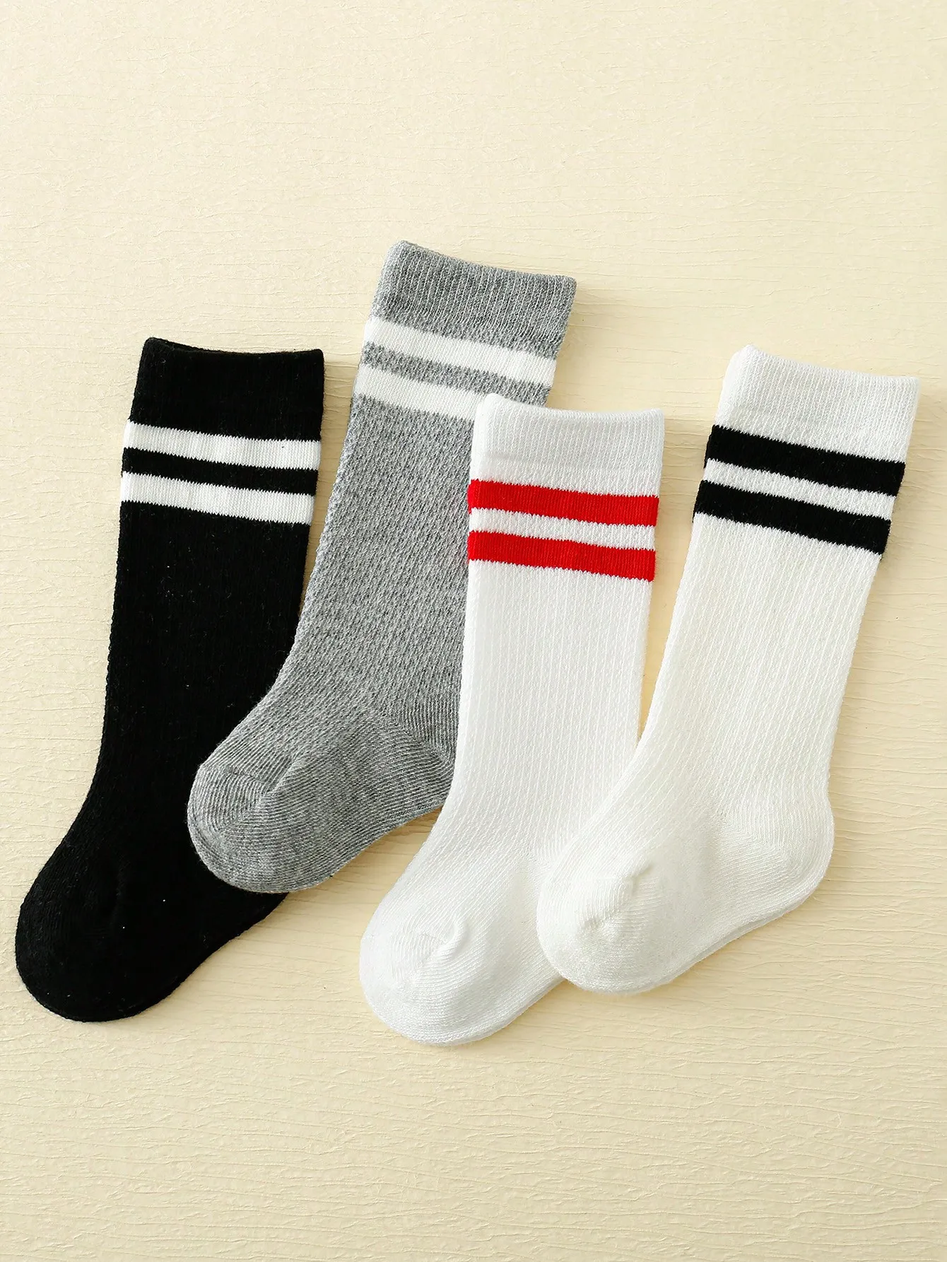 4팩 아기 유아용 스트라이프 크루삭스 0-8세용 부드럽 - Cotton Crew Sock Pack 리뷰 및 가격