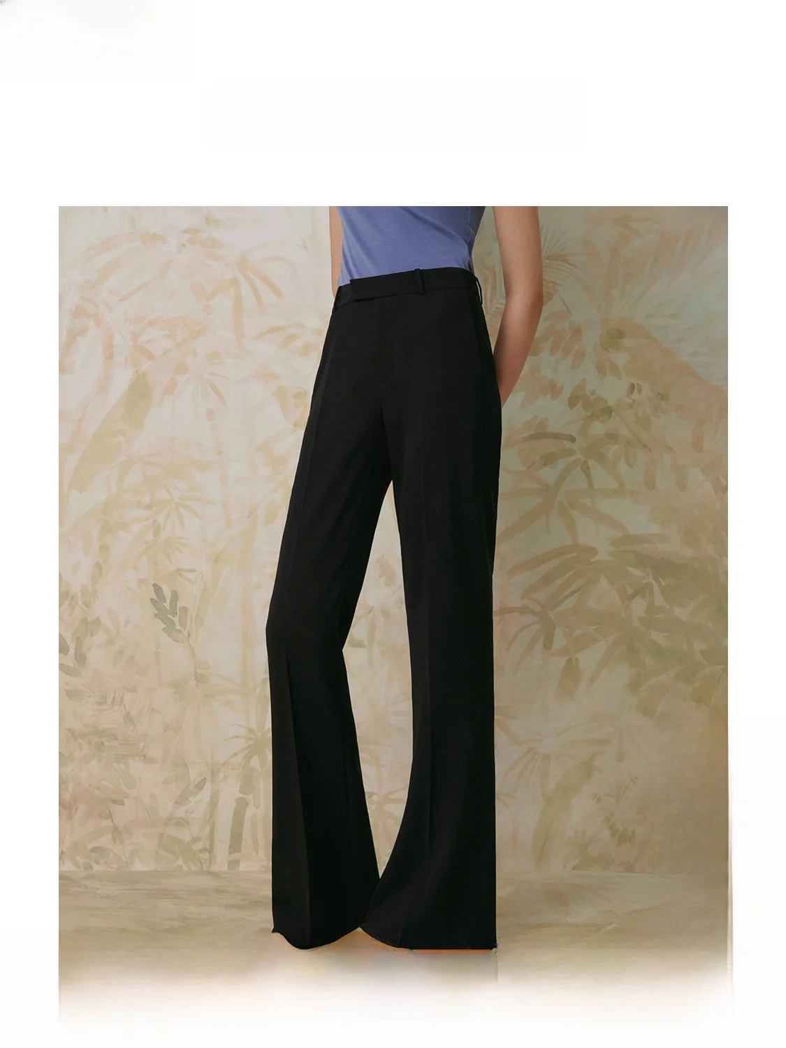 

Женские расклешенные брюки Bla для повседневной носки, весна 2025, новые, универсальные, стройнящие, с высокой талией, на пуговицах, из полиэфирного волокна