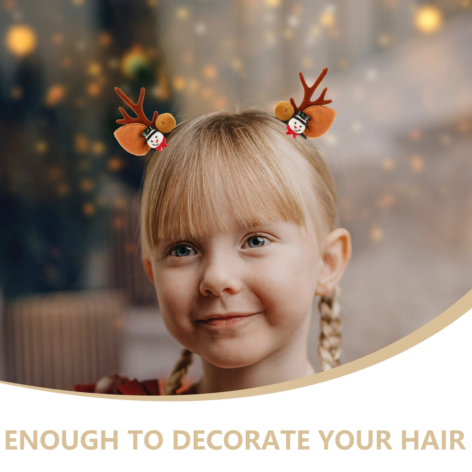 5 أزواج من أغطية الرأس لعيد الميلاد للفتيات، مشابك شعر ملونة زاهية، أغطية رأس مزخرفة، هدية للمهرجانات، مشابك شعر للأطفال