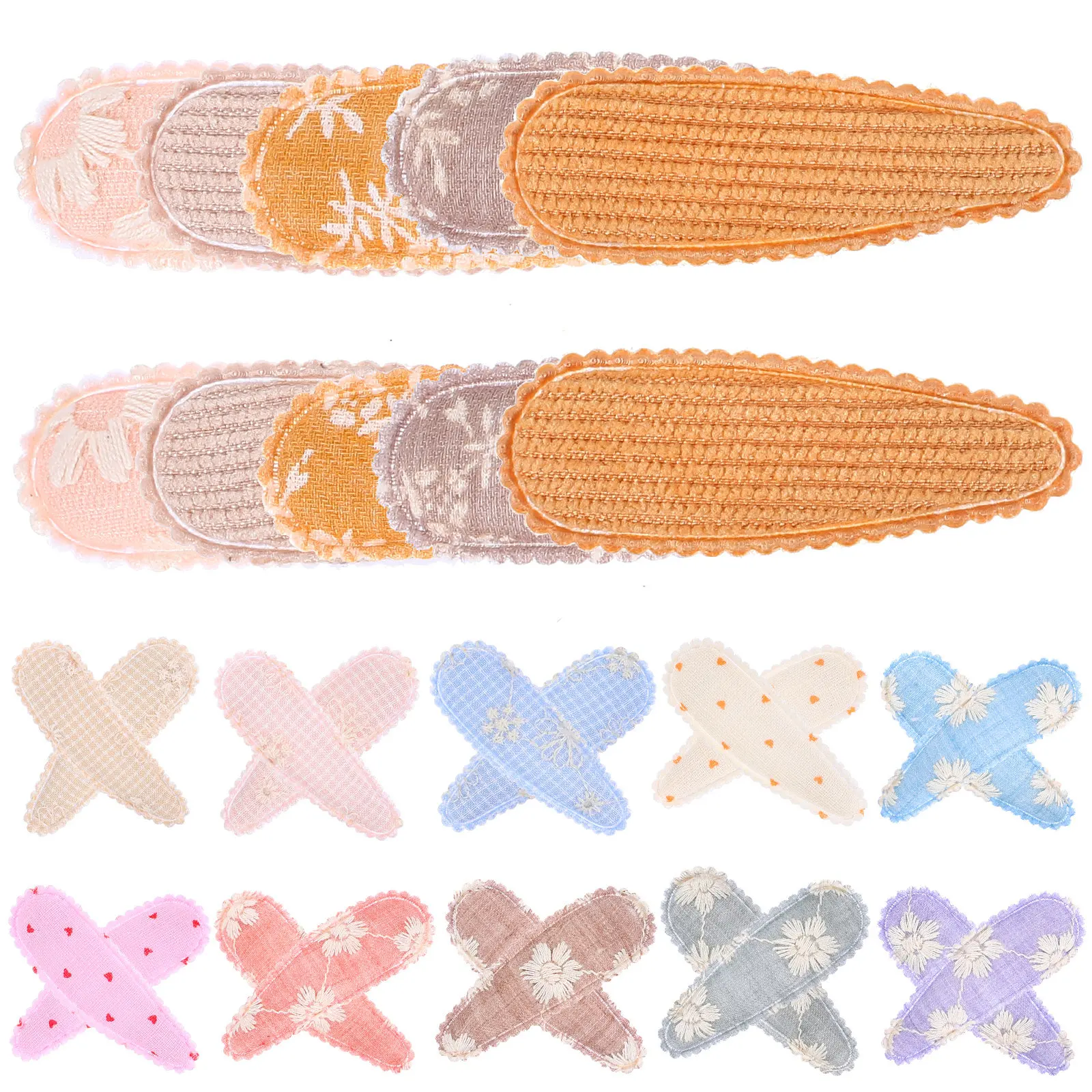 

30Pcs Fabric Cute Decorative Hair Clips Small Snap Clips for Little Girl Toddler Baby Hair Accessories Sturdy and Stylish