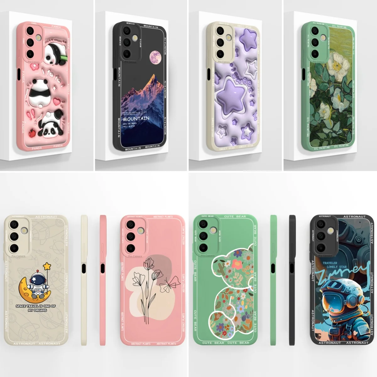 For Samsung Galaxy A15 Case Artistic Style Full Coverage Anti Choc Liquid Silicone Protector For Samsung A 15 4G 5G Back Cover