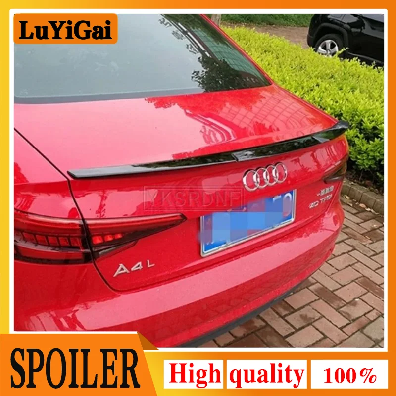 For Audi A4 B9 2017 2018 rear spoiler high quality ABS material primer color car tail decoration trunk wing