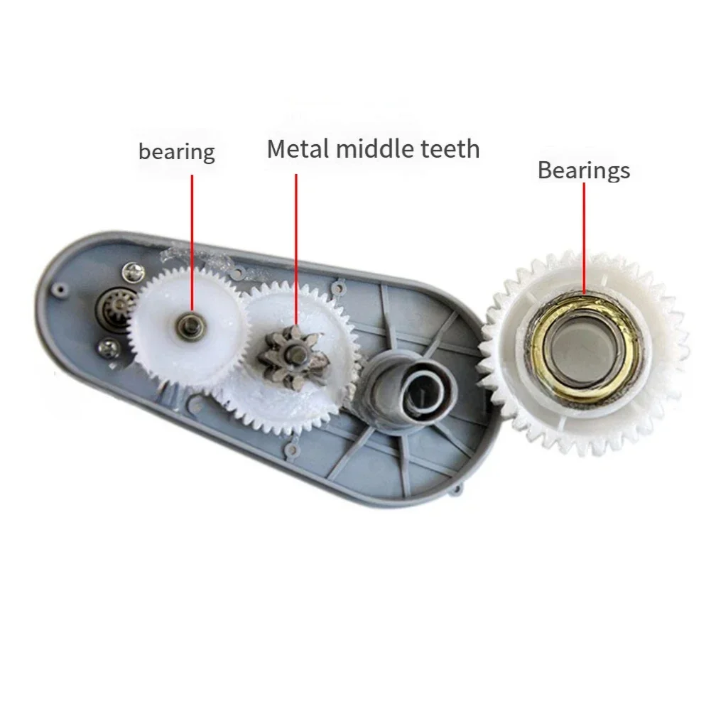 24V RS775 High-Speed Motor Gearbox For Motor Upgrade Electric Motor Gearbox With Wire Connectors Kit For Children's Cycling Bike