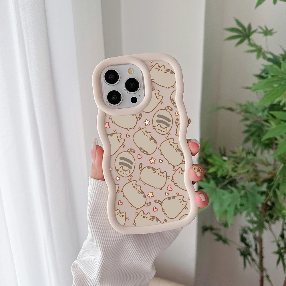 Cute Pusheens cat etui na telefon dla Xiaomi Redmi A1 A2 8 8A 9C 9T 10C 12C 13C Poco X3 X5 Pro Plus 4G 5G miękkie pokrywa tylna z TPU etui