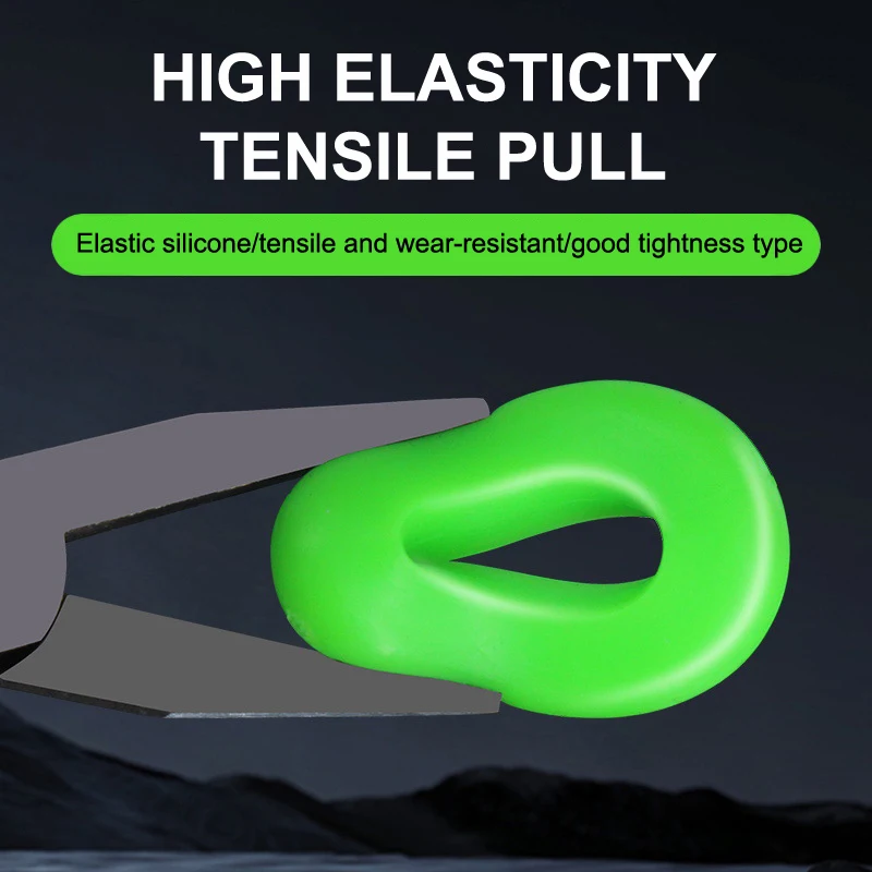 △ 10PCS Retaining Protector Fishing Pole Anti-slip Stopper Fish Rod Stand Stop Silicone Ring Anti-Skid Hand Rod Stopper Clip
