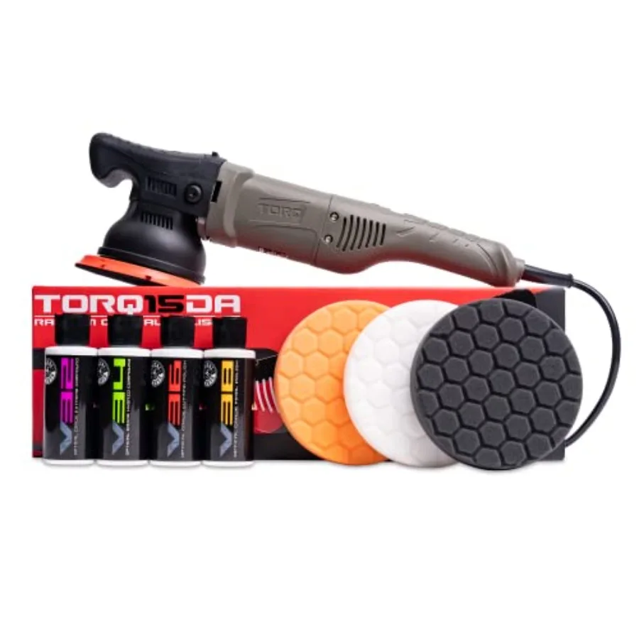 

15MM Long-Throw Random Orbital Polisher Kit - 8 Items
