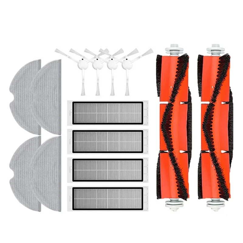 로봇 진공 청소기 브러시 HEPA 필터 걸레 천 교체, 청소 예비 부품, 샤오미 Mijia F9 1C 2C 1T 용 액세서리
