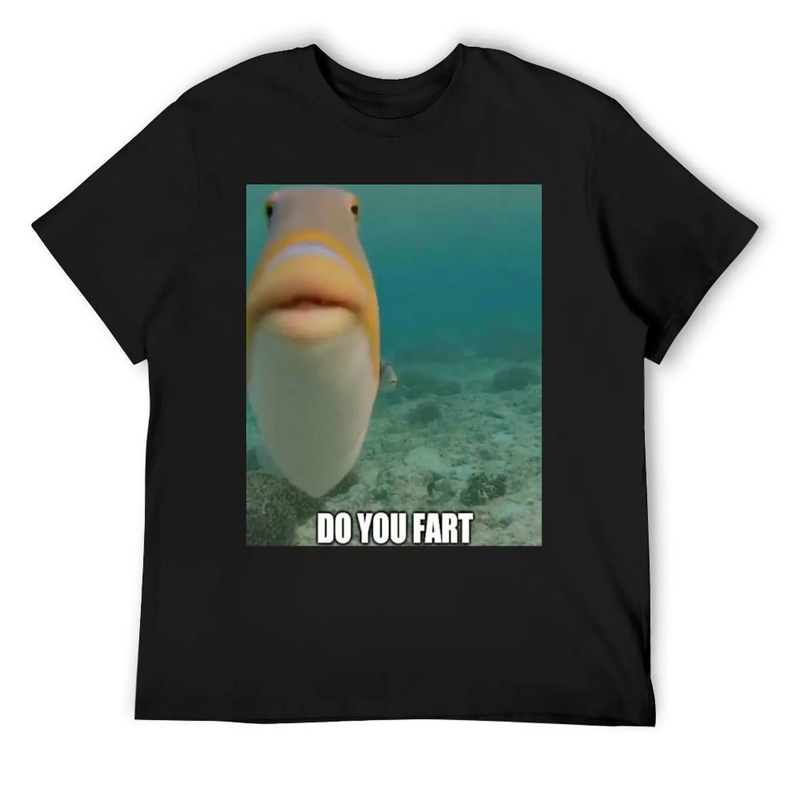 DO YOU FART - HUBERT FISH T-Shirt plus sizes blacks man t shirt anime stuff tshirts for men