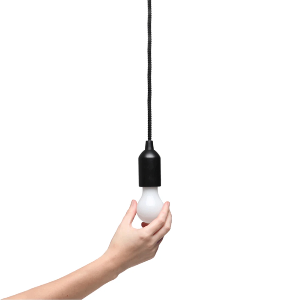 

4 Pcs Outdoor Lights Patio Hanging Lamps LED Camping Lantern Pull Cord Bulb Campfire