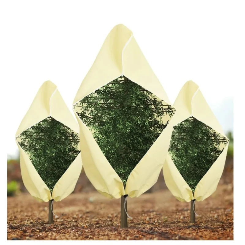 Grand sac de couverture pour plantes d'hiver, couvertures anti-insectes multi-tailles pour arbustes, arbre fruitier contre le gel, couvertures de Protection avec cordon de serrage zippé