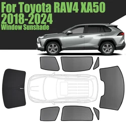 Custom Car Window Sunshade For Toyota RAV4 XA50 2018 - 2024 Magnetic Curtain Mesh Front Windshield 2019 2020 2021 2022 2023