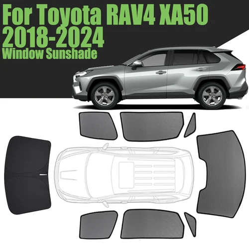 Parasol de ventana de coche personalizado para Toyota RAV4 XA50 2018 - 2024 parabrisas delantero de malla de cortina magnética 2019 2020 2021 2022 2023