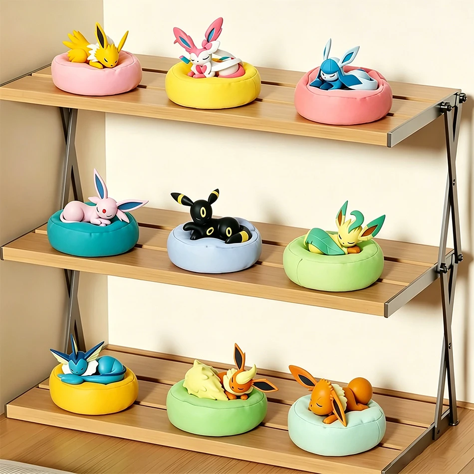 Spot Hot Anime Character Eevee Multi Form Series Blind Box Desktop Decoration Ornament Set Toy Scene Building Props Mystery Gift