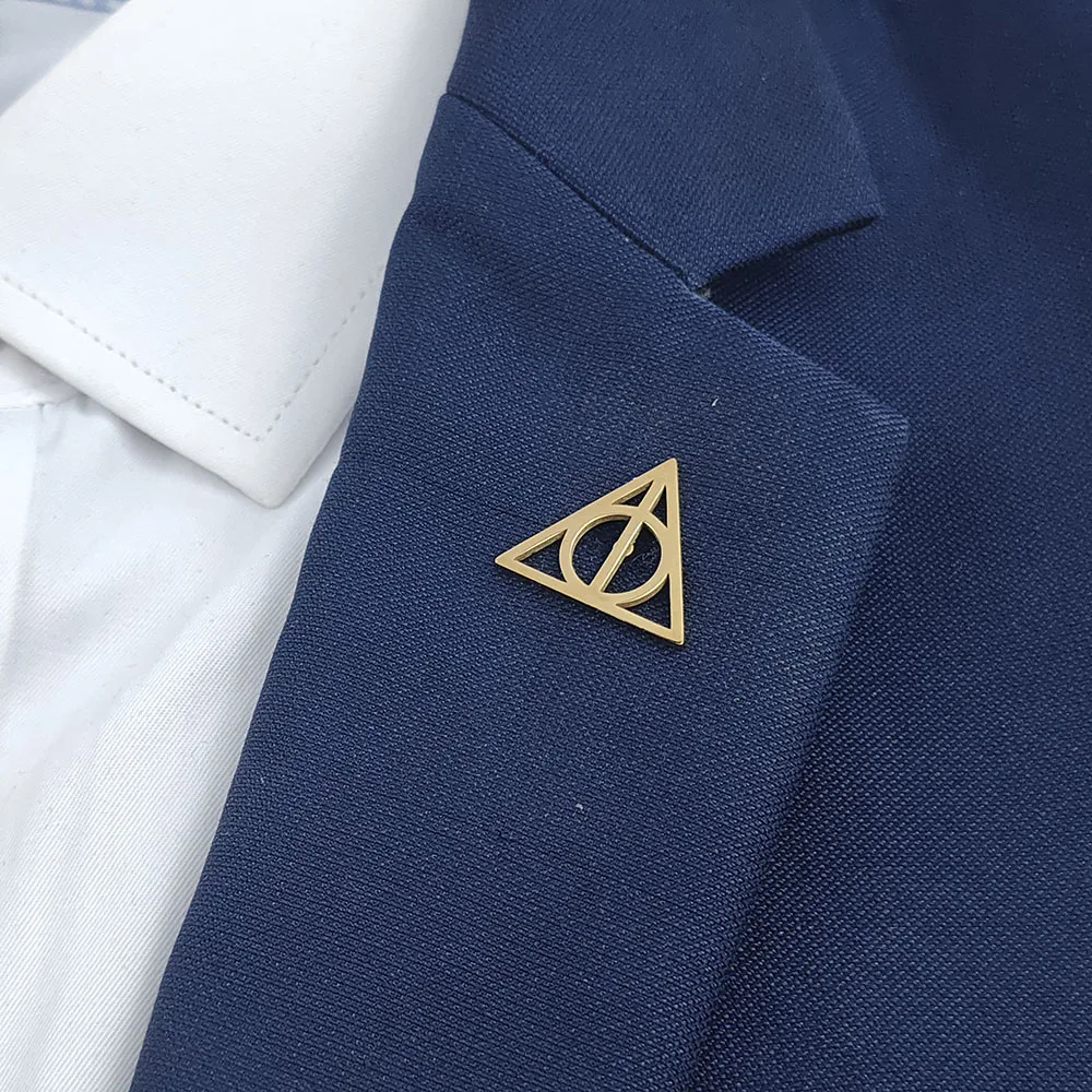 Metal Brooches, Golden Triangular Brooches, Meaningful Brooches, Creative Products, Small Gifts, Souvenirs view 6