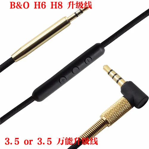 Hochwertiges Audiokabel für Philips SHP9500/9600 Headset, 3,5-mm-auf-3,5-mm-Stecker, geflochten mit Weizenfaden. – Detail 2