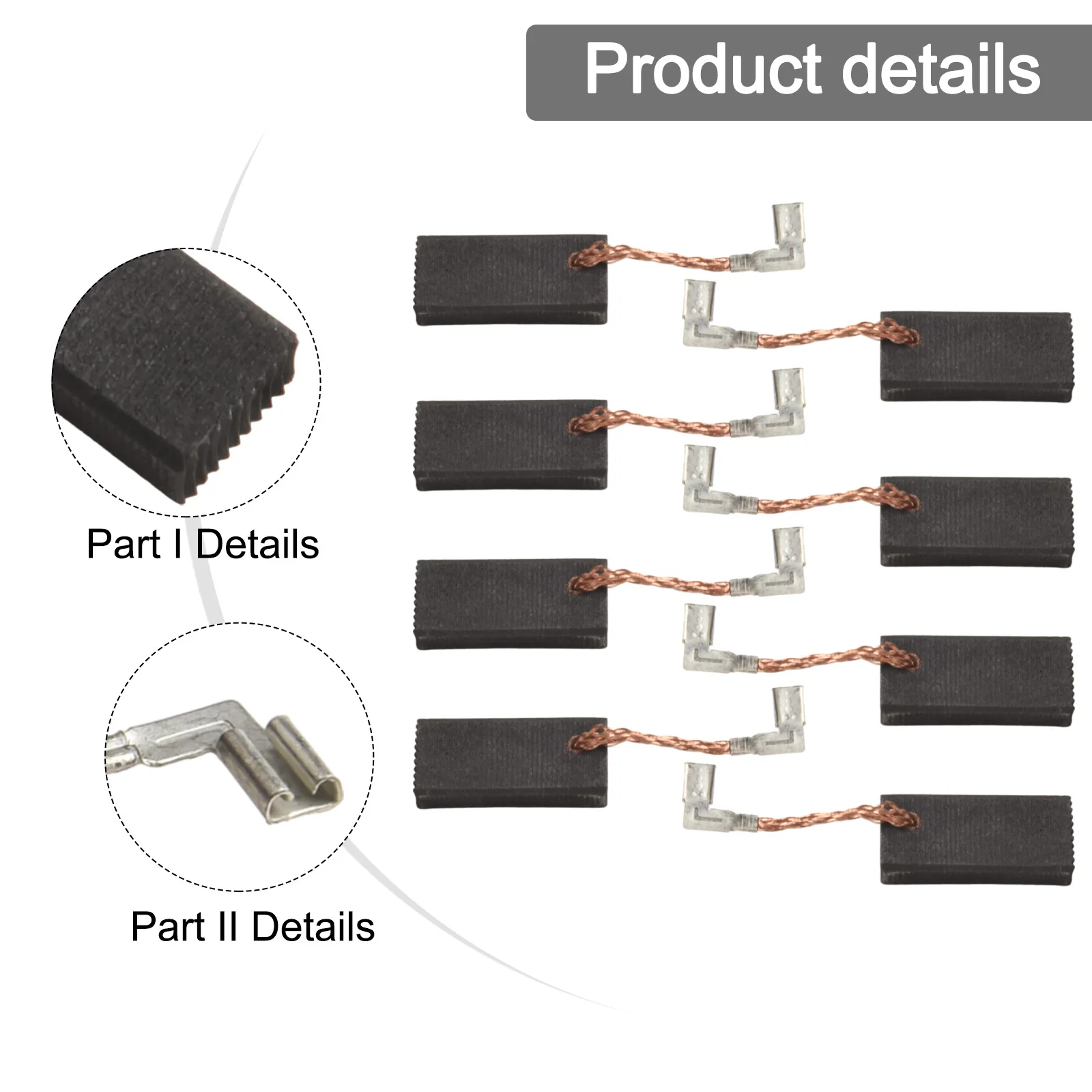 DIY Maintenance 6.5x11x25mm Carbon Brushes Electric Tool Carbon Brushes Kit Motor Brushes Part Number 194160-9