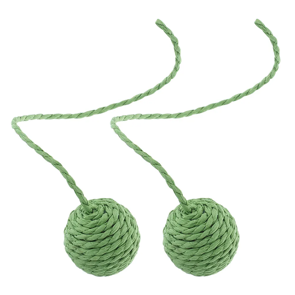 

2pcs Climbing Cat Toys Scratching Kitten Scratch Post Ball Toys Green Durable Stylish Multifunctional Cat Scratch
