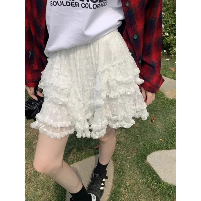 Ballet Style Mesh Skirt Cake Women's New Age-reducing High-waist Temperament A-line