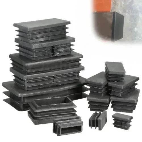 12 Pcs X Plastik Hitam Kosong END CAP Insert Tabung Pipa Bagian Cover Furniture Meja Kursi Meliputi