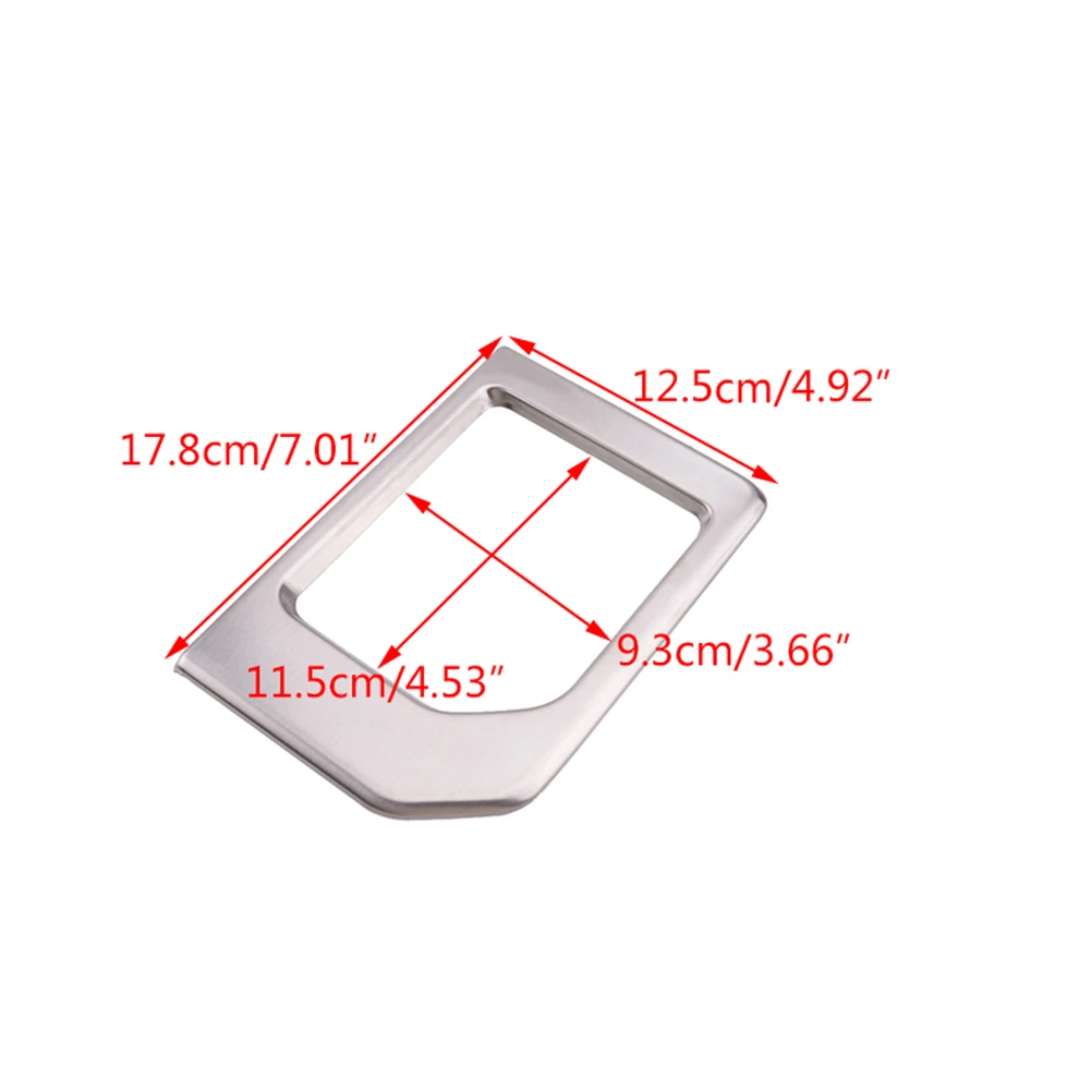 

Gear Shift Panel Cover 17.8x12.5cm 1pcs 7.01x4.92inch Decoration Interior Popular Portable Silver Stainless Steel