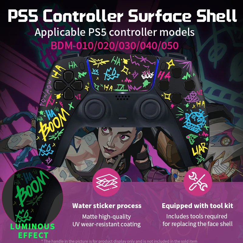 

Limited for PS5 Controller Case Touchpad Gamepad Cover Replacement Front Back Panel Controller Box for BDM-010/020/030/040/05060