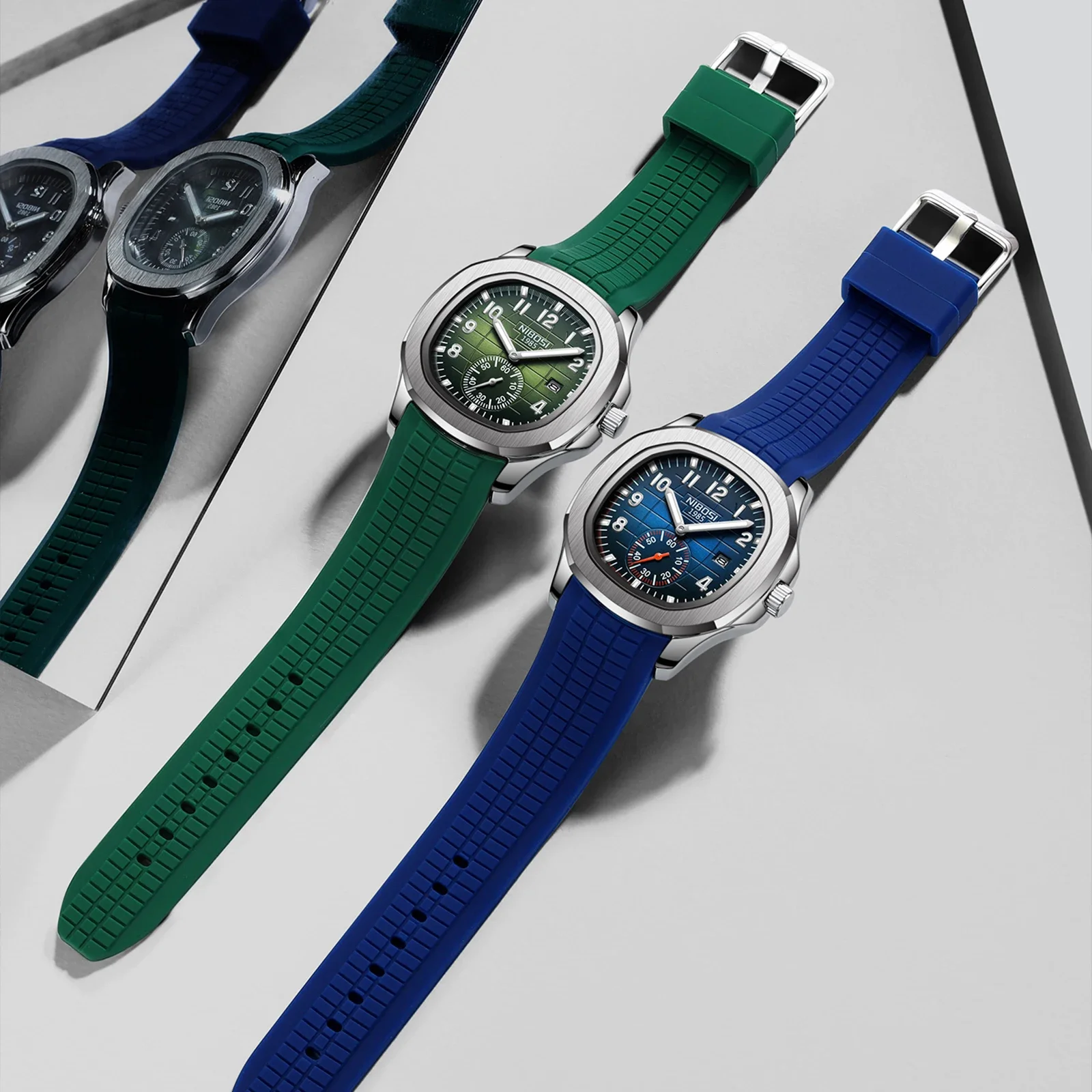 NIBOSI Orologio sportivo da uomo Top Brand di lusso AQUANAUT Orologi al quarzo per uomo Orologio impermeabile luminoso in acciaio inossidabile Reloj Hombre