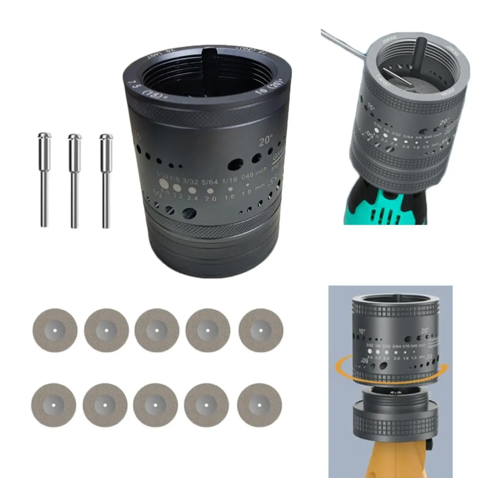 

Welding Electrode Grinder Head Six Different Sizes User Friendly TIG Welding Tool