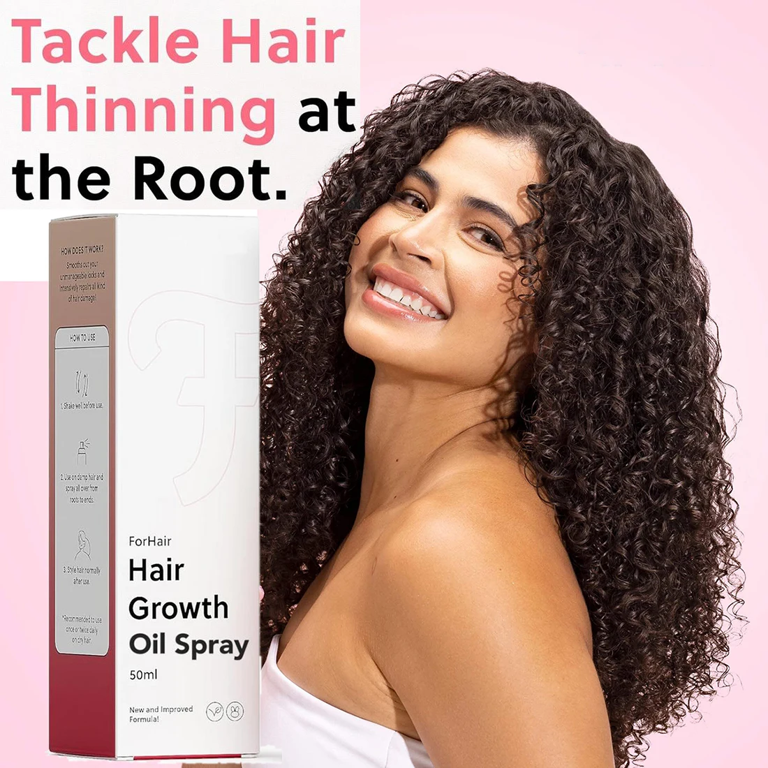 

Спрей для роста волос для мужчин и женщин, натуральное средство для утолщения и укрепления волос, нежирный спрей для кожи головы, питает уход за корнями