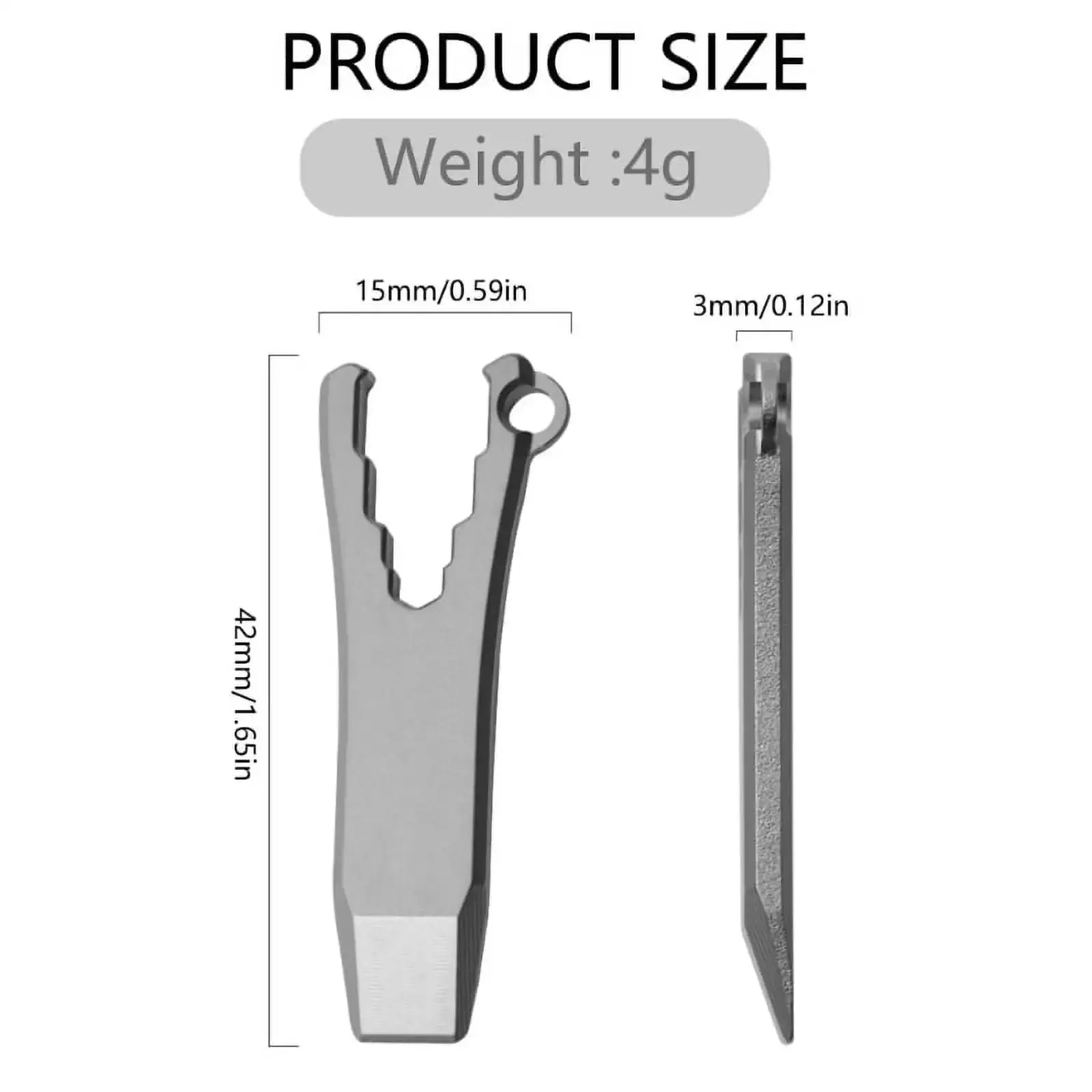 FEGVE Small Crowbar Open Wrench Portable Multifunctional Bottle Opener Keychain Pendant Outdoor Camping Tool Easy to Use