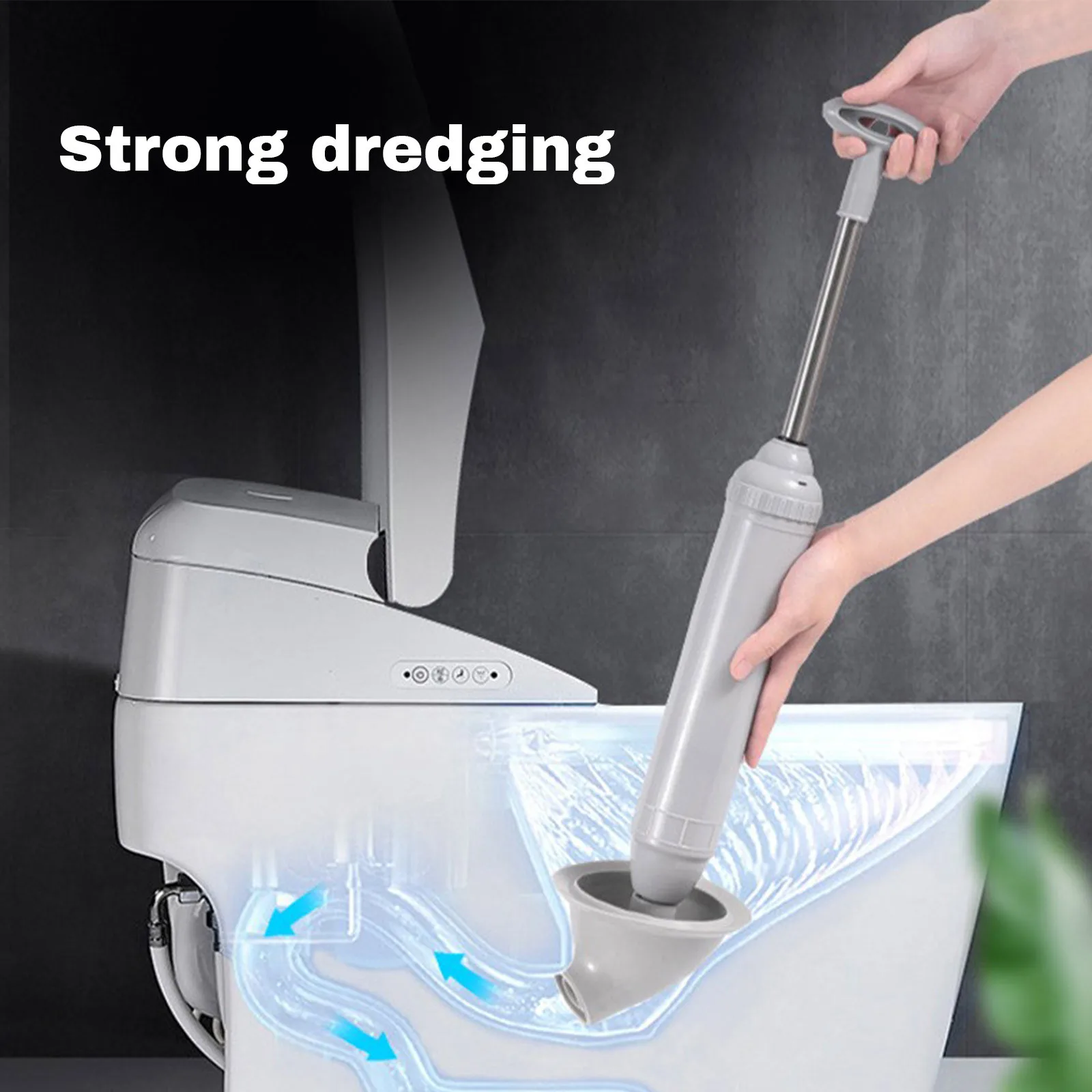 Removedor de obstrucciones de inodoro de baño, émbolo de bomba de vacío, émbolo Manual de alta presión, removedor de obstrucciones de inodoro para el hogar, émbolo de succión