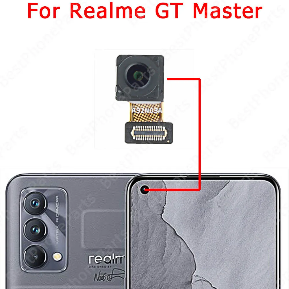 Front Backside Rear Camera For Realme GT Master GT2 Pro 5G Selfie Back View Camera Module Flex Cable Replacement Spare Parts