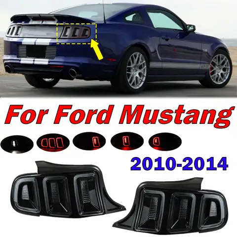 Dla Forda Mustanga 2010 2011 2012 2013 2014 1 Para Tylnych Świateł Stop LED Światła Tylne Światła Do Jazdy Światła Sygnałowe Zespół Lamp Tylnych