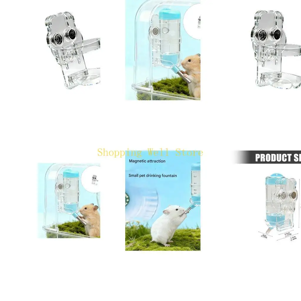 KX4B Acrylic Water Feeder Brackets For Small Animal Drinking Bottles Stable And Safe Design Bottle Stand For Pet Cage