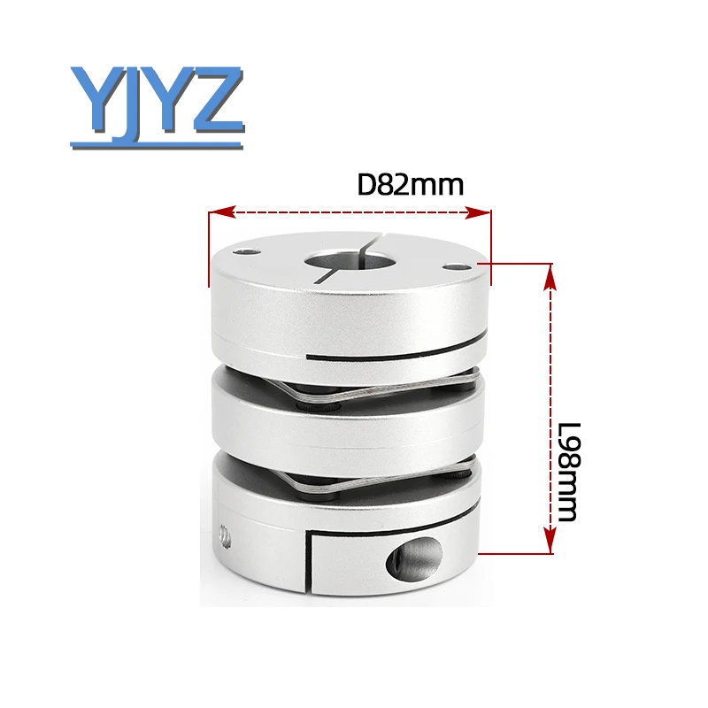 

Aluminum Alloy D82L98 Double Diaphragm Coupling Elastic Connector D82mm L98mm Ball Screw Step Servo Motor Encoder Computer