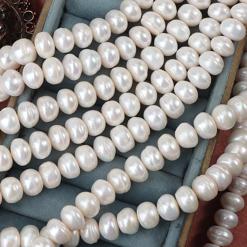 12-15mm Large Natural Pearl Necklace Thread String