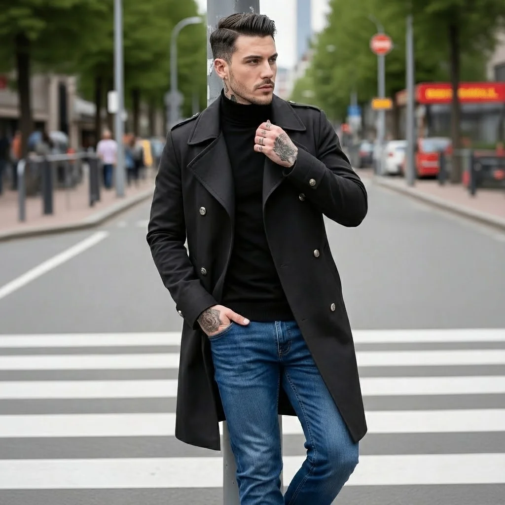 

Мужское двубортное шерстяное пальто, утепленная куртка на подкладке, однотонное зимнее новое поступление