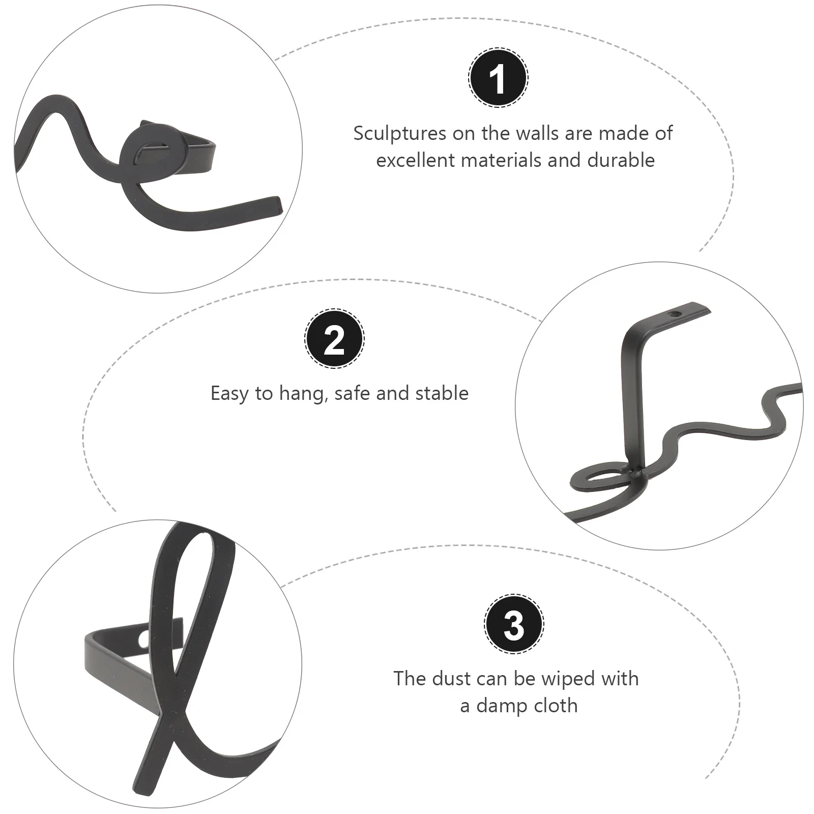 

1Pcs Wall Word Pendant Iron Art Sculpture Unique Home Hanging Decoration Wall Mount Pendant for Living Study Bedroom Children's